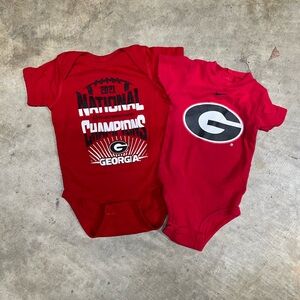 Nike Red Georgia Bulldogs Baby Bodysuits